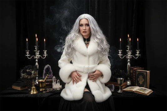 Enchanted Winter Coat - Sorceress Sanctuary White / S-White / M-White / L-White / XL-White / 2XL