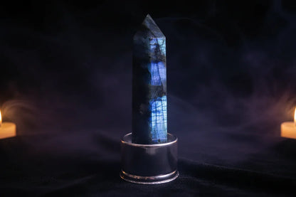 Energy Pillar Bottle - Sorceress Sanctuary Pink base-Black base-Blue crystal cup-Pink crystal cup-Brown crystal cup