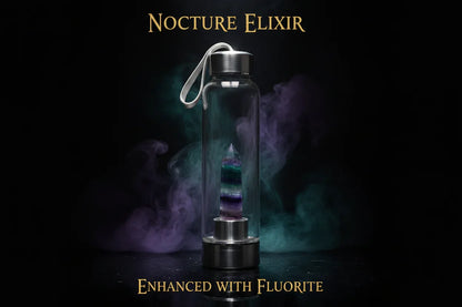 Energy Pillar Bottle - Sorceress Sanctuary Pink base-Black base-Blue crystal cup-Pink crystal cup-Brown crystal cup