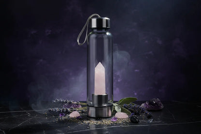 Energy Pillar Bottle - Sorceress Sanctuary Pink base-Black base-Blue crystal cup-Pink crystal cup-Brown crystal cup