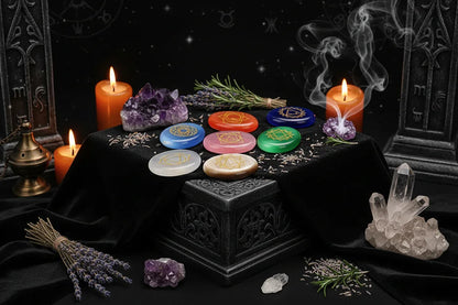 Engraved Rune Beads - Sorceress Sanctuary 7 colors