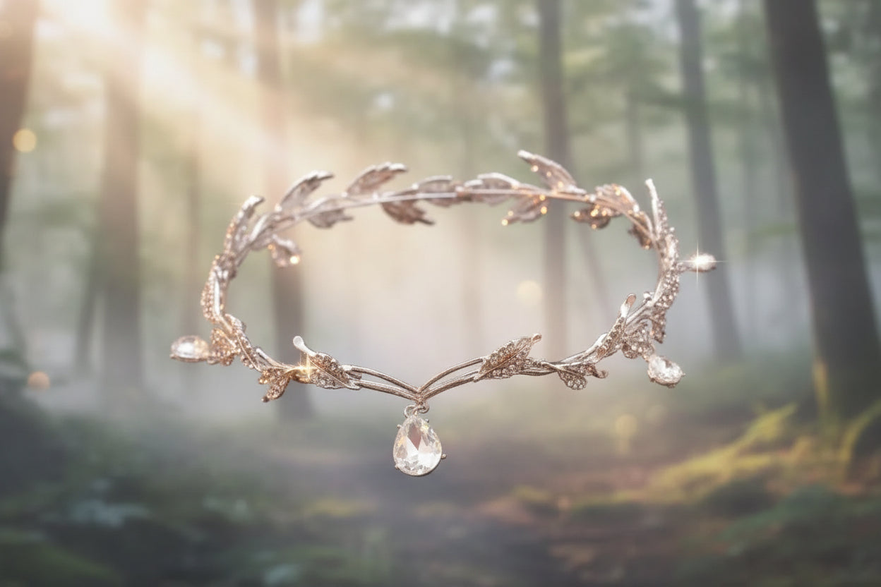 Ethereal Crystal Crown - Sorceress Sanctuary Silver-White-Gold