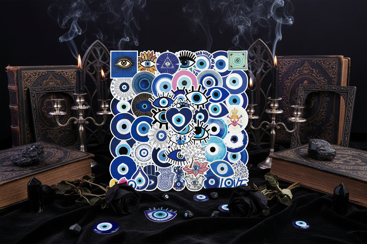 Evil Eye Stickers - Sorceress Sanctuary Evil Eye  / 50 PCS/Bag