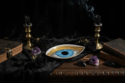 Evil Eye Trays - Sorceress Sanctuary Oval Jewelry Disc / Eyes Blue-Oval Jewelry Disc / Eyes Green-Oval Jewelry Disc / Eyes yellow-Oval Jewelry Disc / Moon