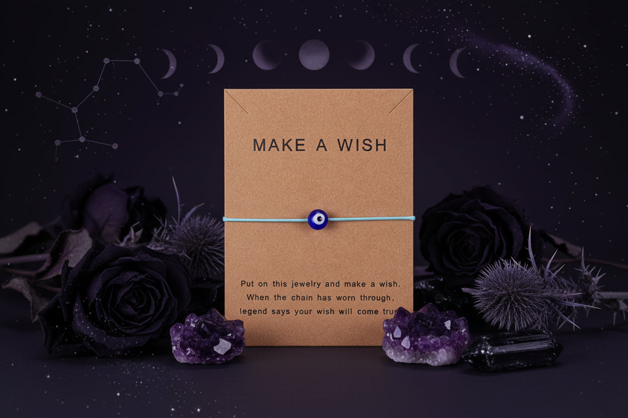 Evil Eye Wish Bracelet - Sorceress Sanctuary Black-Blue-Pink-Red-Fluorescent green