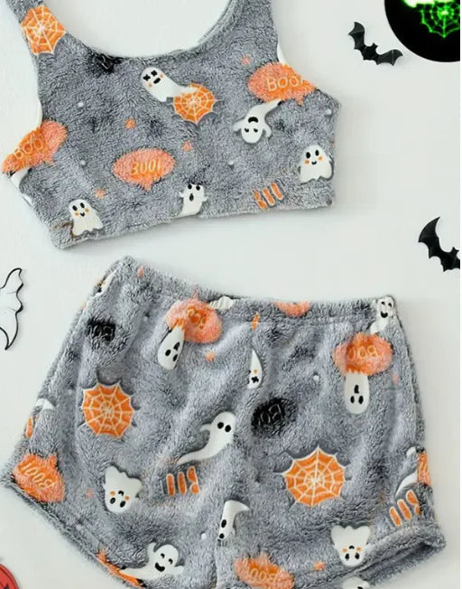 Luminous Halloween Flannel Pajamas Sorceress Sanctuary