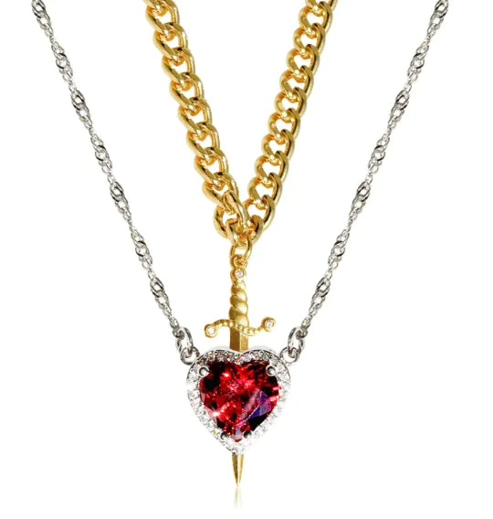 Heart Dagger Necklace