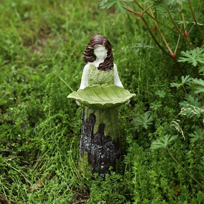 Fairy Statue Bird Feeder for Outdoor Home Decor Sorceress Sanctuary
