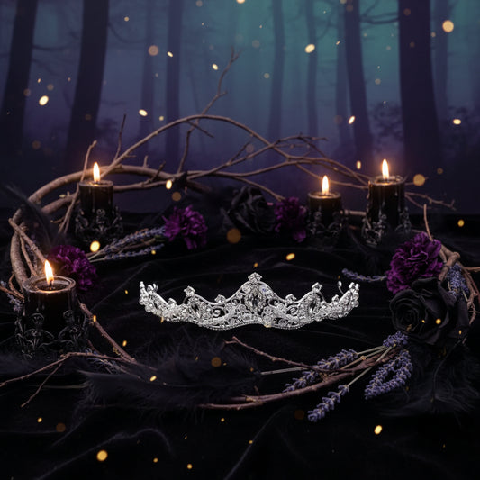 Korean Style Handmade Beaded Crystal Bridal Tiara Sorceress Sanctuary