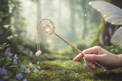 Fae Crystal Wand - Sorceress Sanctuary White-Red-Pink-Purple-Light Pink