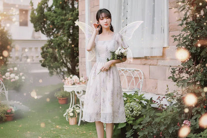 Fairy Floral Dress - Sorceress Sanctuary white / S-white / M-white / L-white / XL