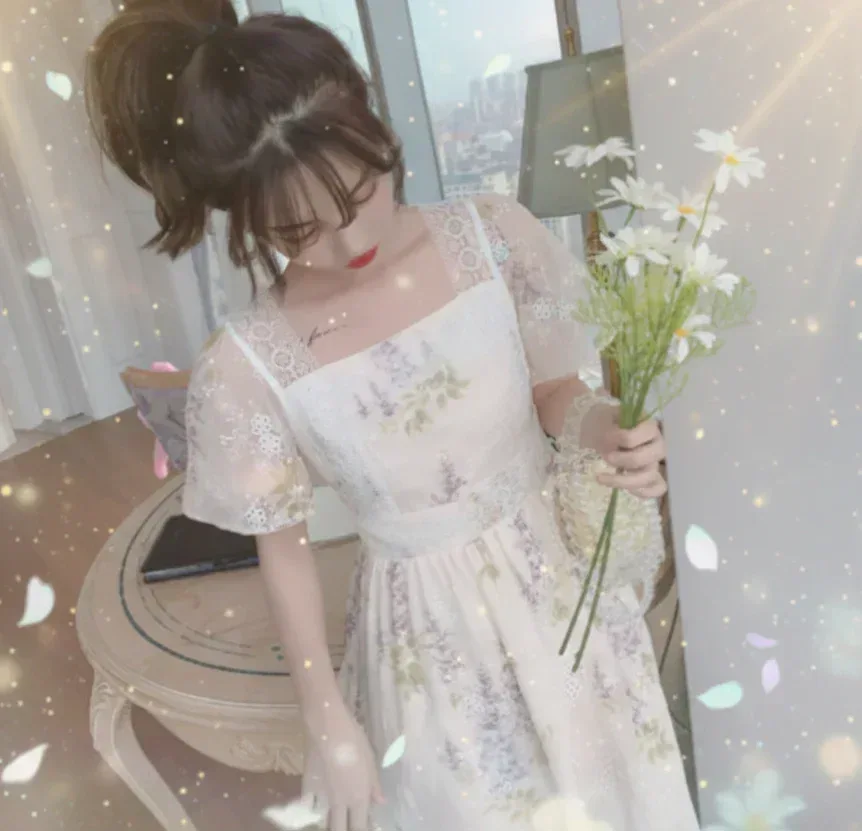 Fairy Floral Dress - Sorceress Sanctuary white / S-white / M-white / L-white / XL