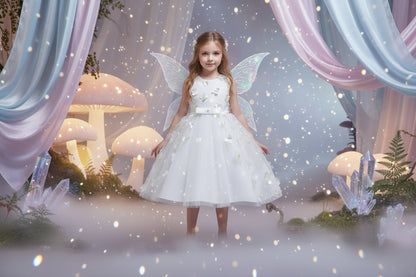 Fairy Flower Dress - Sorceress Sanctuary Blue / 80cm-Blue / 90cm-Blue / 100cm-Blue / 110cm-Blue / 120cm