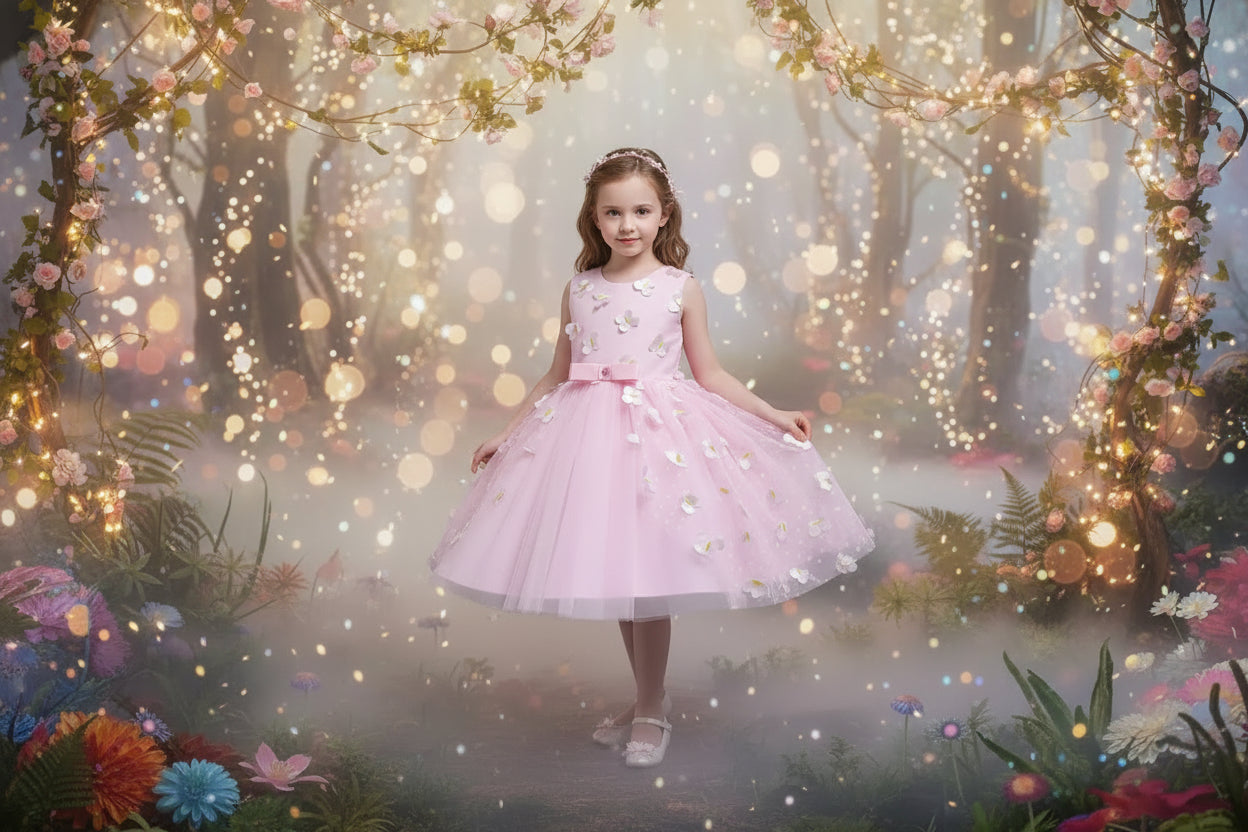 Fairy Flower Dress - Sorceress Sanctuary Blue / 80cm-Blue / 90cm-Blue / 100cm-Blue / 110cm-Blue / 120cm