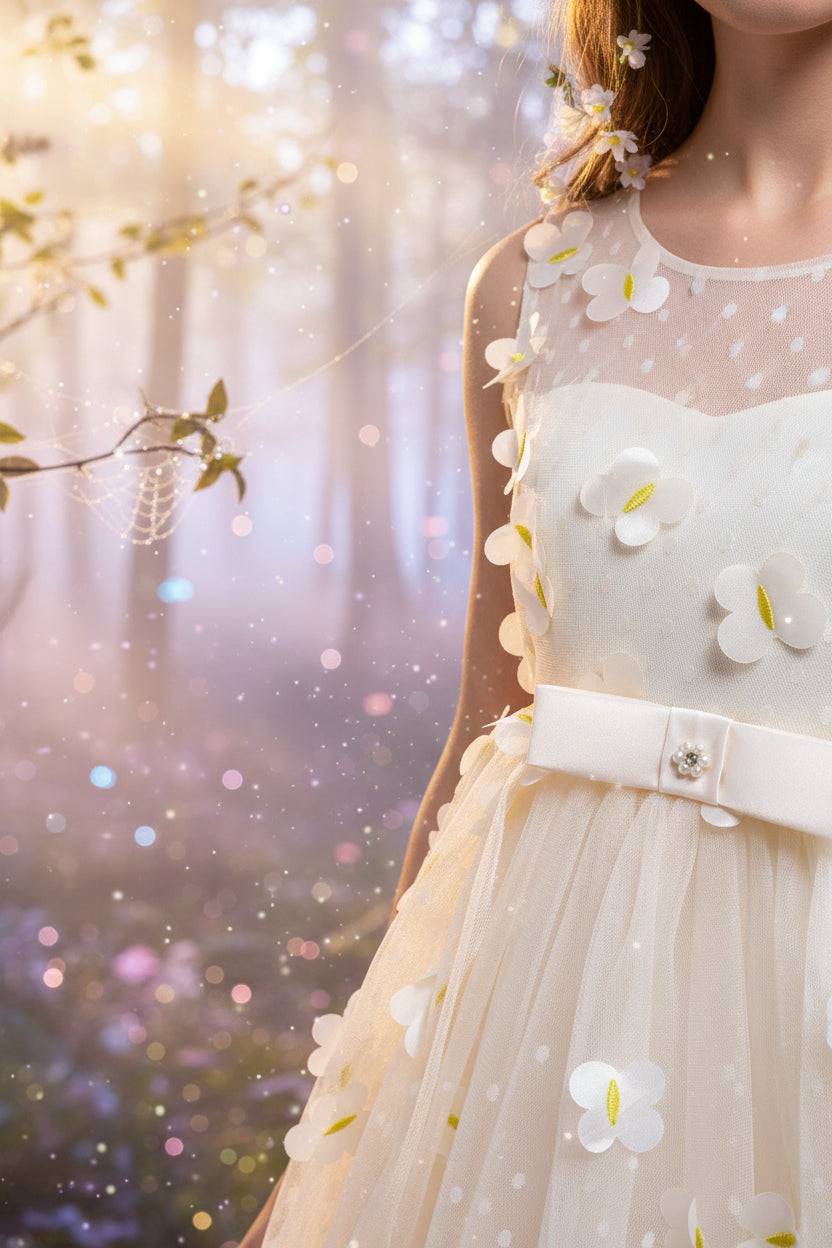 Fairy Flower Dress - Sorceress Sanctuary Blue / 80cm-Blue / 90cm-Blue / 100cm-Blue / 110cm-Blue / 120cm