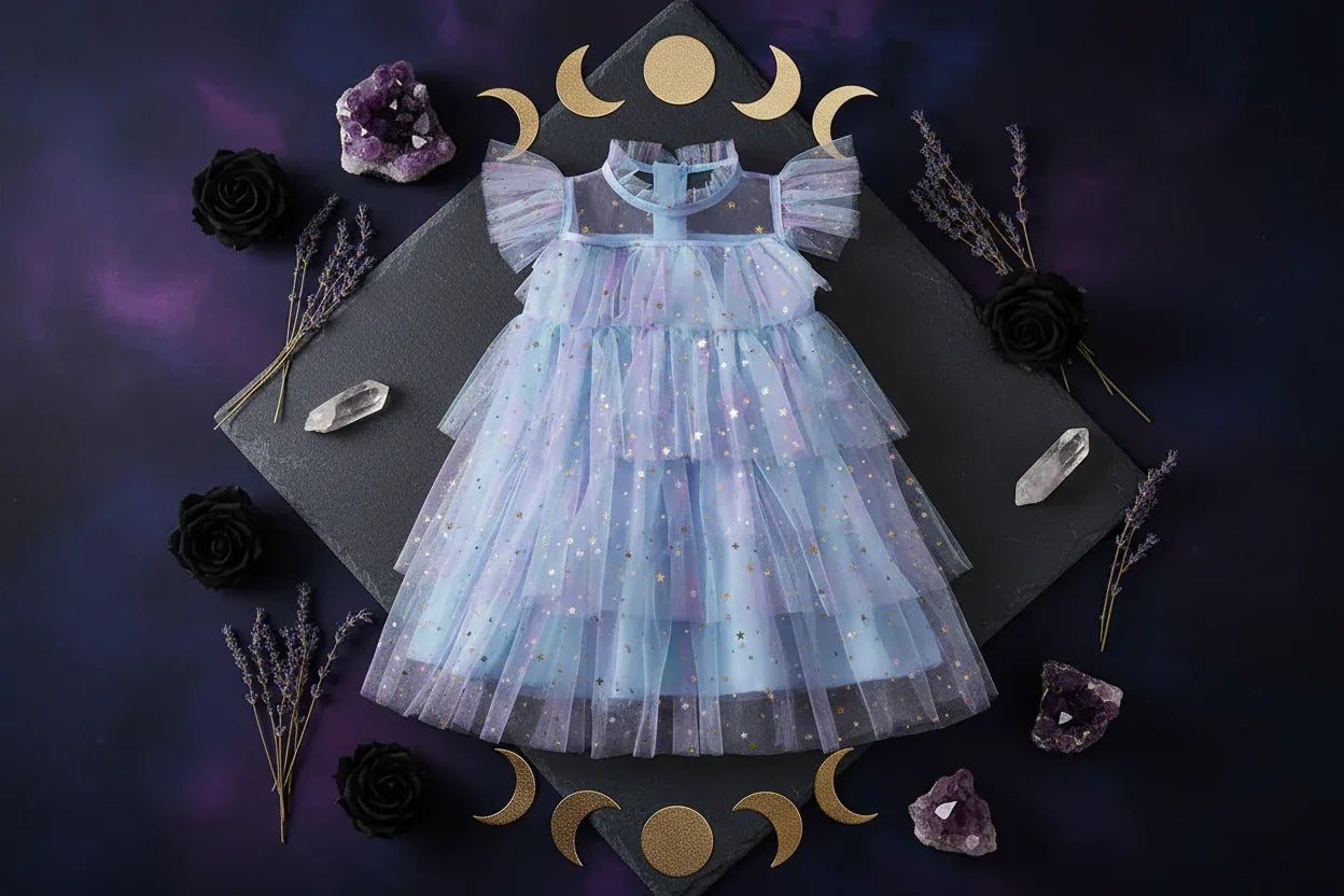 Fairy Rainbow Dress - Sorceress Sanctuary Rainbow Pink / 100cm-Rainbow Pink / 110cm-Rainbow Pink / 120cm-Rainbow Pink / 130cm-Rainbow Pink / 140cm
