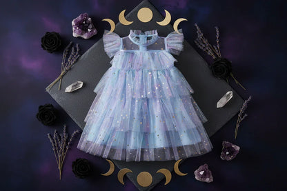 Fairy Rainbow Dress - Sorceress Sanctuary Rainbow Pink / 100cm-Rainbow Pink / 110cm-Rainbow Pink / 120cm-Rainbow Pink / 130cm-Rainbow Pink / 140cm