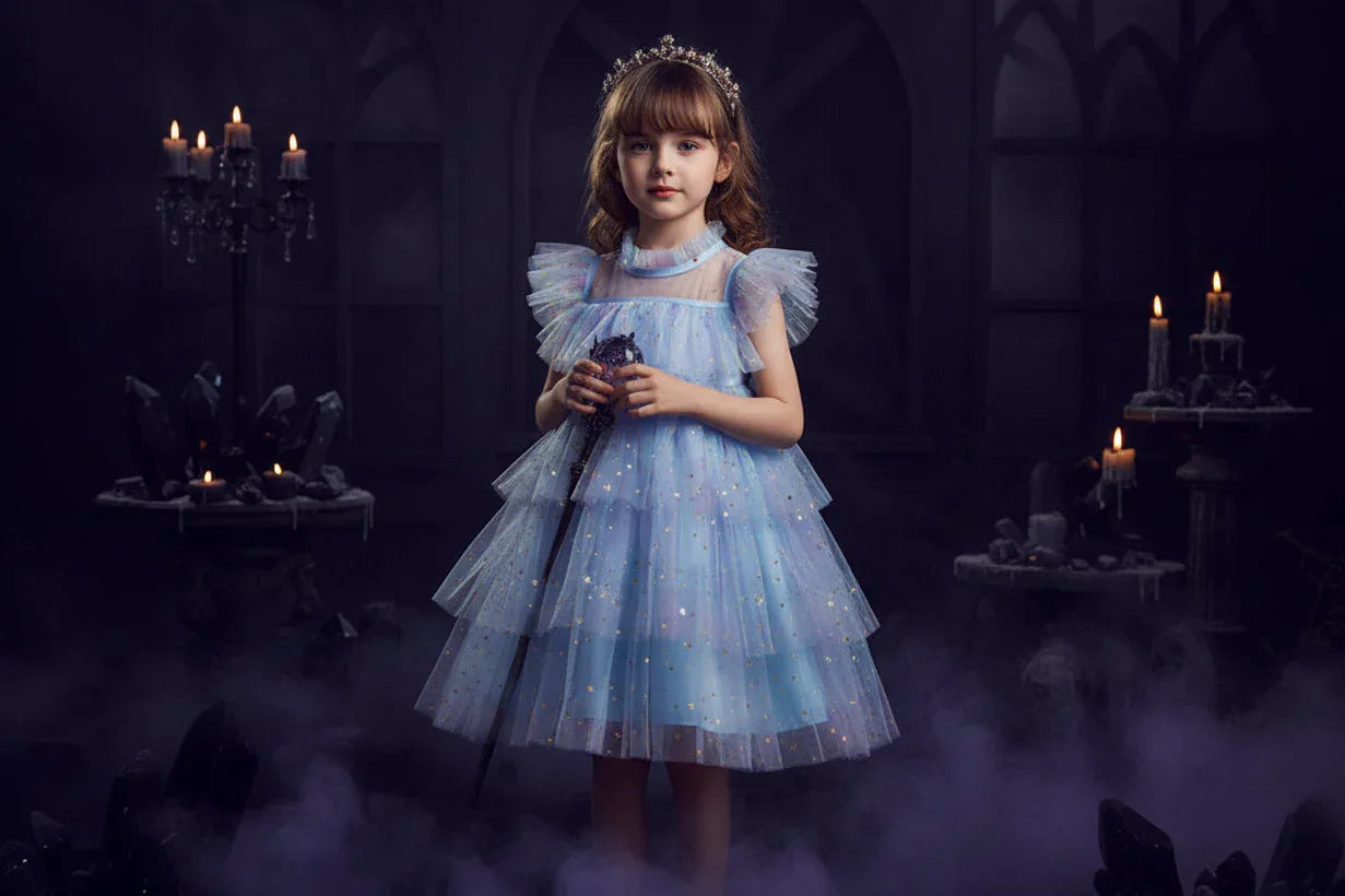 Fairy Rainbow Dress - Sorceress Sanctuary Rainbow Pink / 100cm-Rainbow Pink / 110cm-Rainbow Pink / 120cm-Rainbow Pink / 130cm-Rainbow Pink / 140cm