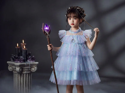 Fairy Rainbow Dress - Sorceress Sanctuary Rainbow Pink / 100cm-Rainbow Pink / 110cm-Rainbow Pink / 120cm-Rainbow Pink / 130cm-Rainbow Pink / 140cm