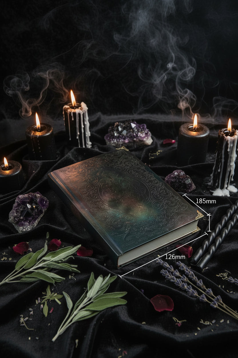 Fantasy Journal - Sorceress Sanctuary Royal blue Small-Royal blue trumpet-Navy-Navy blue small-Dark green small