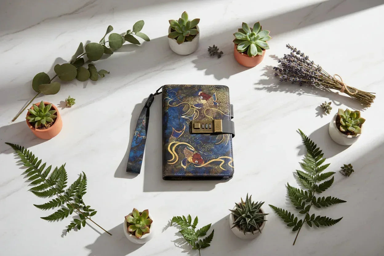 Koi & Crane Journal - Sorceress Sanctuary Crane-Koi