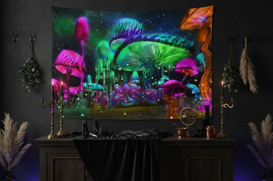 Fantasy Mushroom Tapestry - Sorceress Sanctuary 100*150cm-130*150cm-200*150cm-230*150cm