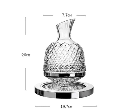 Crystal-cut Rotating Decanter Set Sorceress Sanctuary