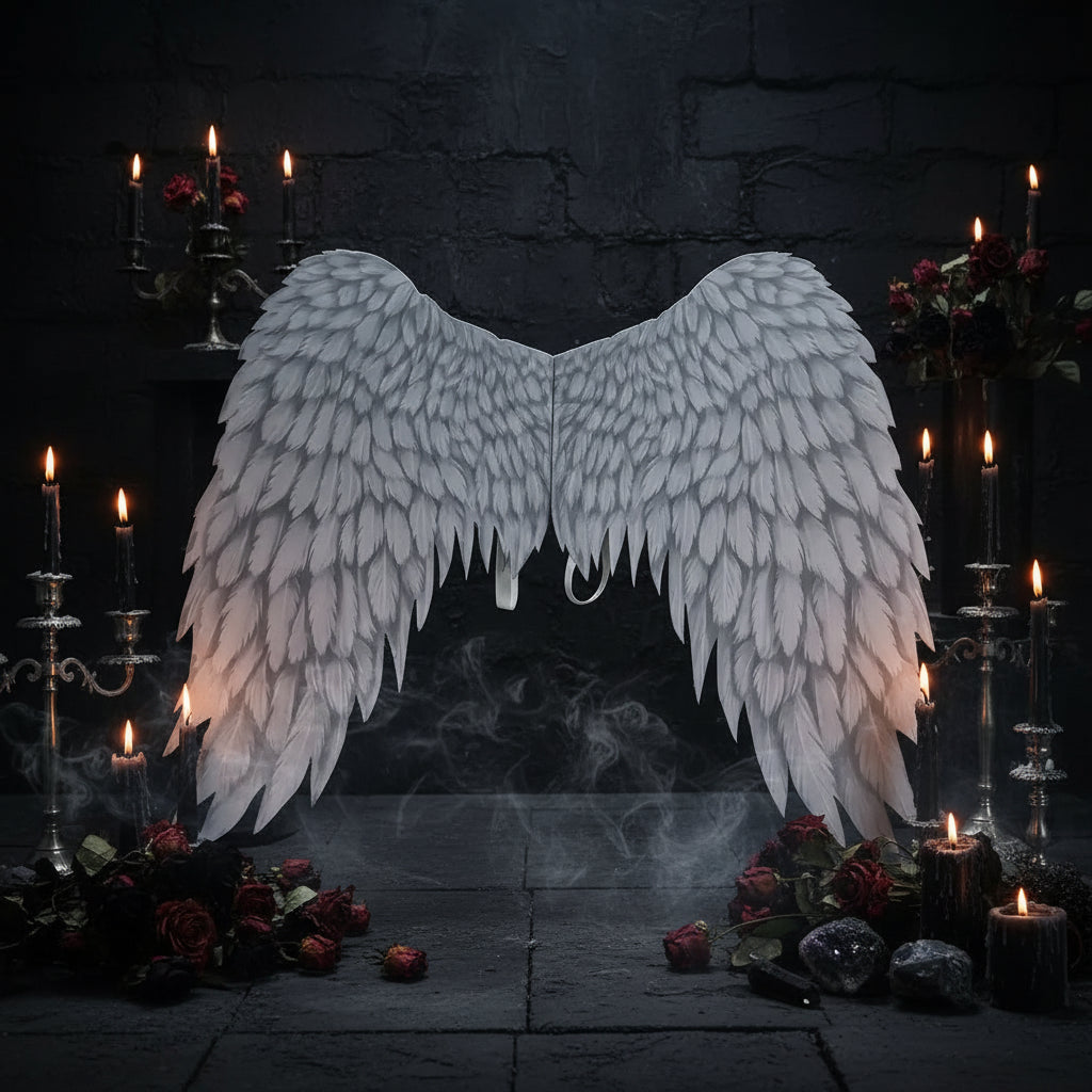 Foldable Ethereal Wings - Sorceress Sanctuary white-black-black and red