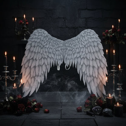 Foldable Ethereal Wings - Sorceress Sanctuary white-black-black and red