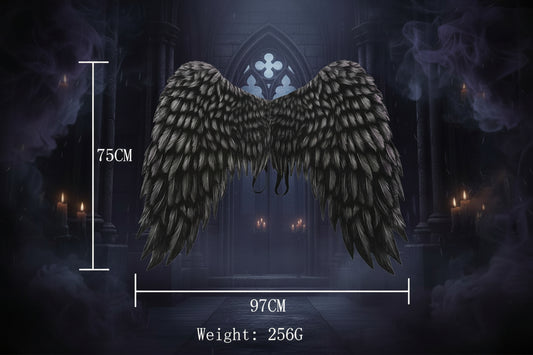 Foldable Ethereal Wings - Sorceress Sanctuary white-black-black and red