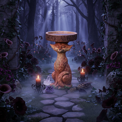 Enchanted Forest Fox | Bird Bath - Sorceress Sanctuary