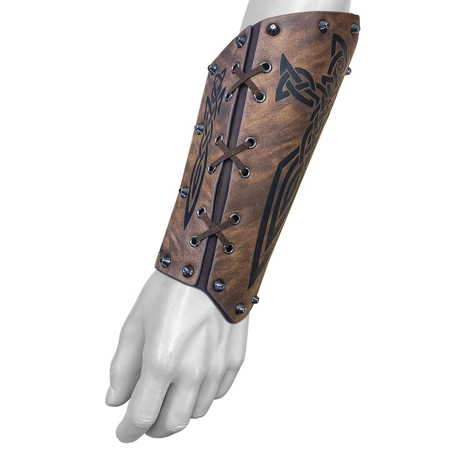 Leather Knight Arm Bracers