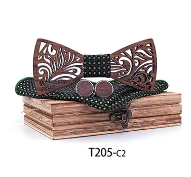 Wooden Bow Tie Set