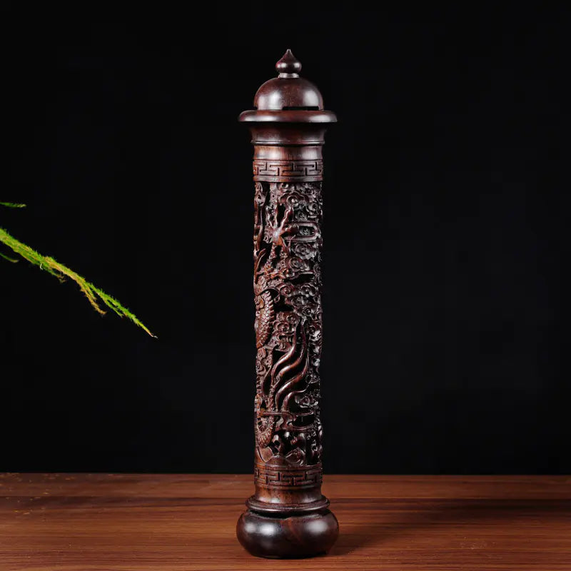 Ebony Dragon Incense Cylinder