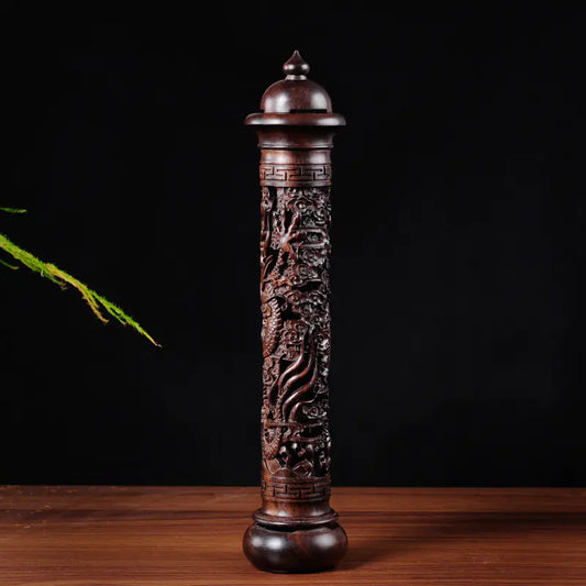 Ebony Dragon Incense Cylinder