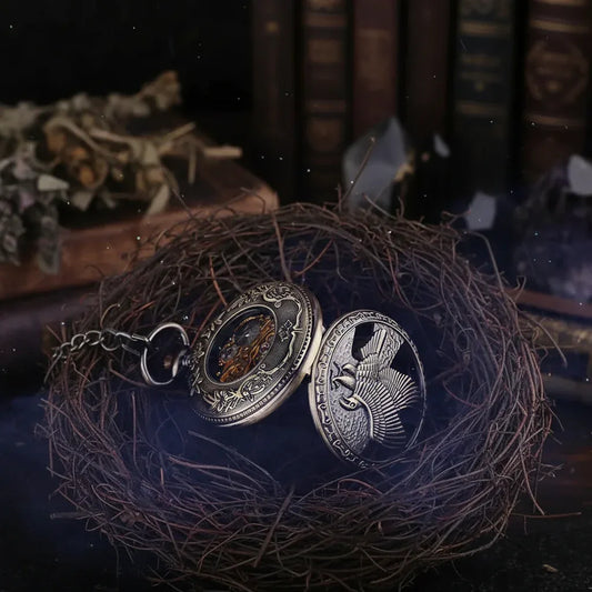 Gear Eagle Pocket Watch - Sorceress Sanctuary Gold