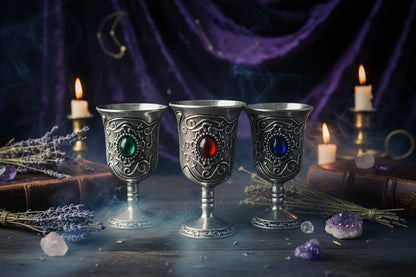 Gemstone Goblet - Sorceress Sanctuary Blue-Red-Green