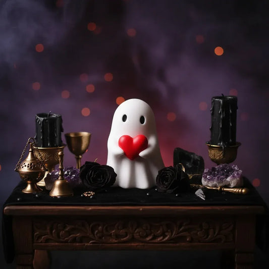 Ghost Statue - Sorceress Sanctuary A Pair of Ghost-Middle Finger Ghost-Red Love Ghost-White Love Ghost