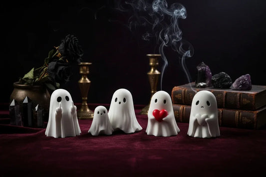 Ghost Statue - Sorceress Sanctuary A Pair of Ghost-Middle Finger Ghost-Red Love Ghost-White Love Ghost