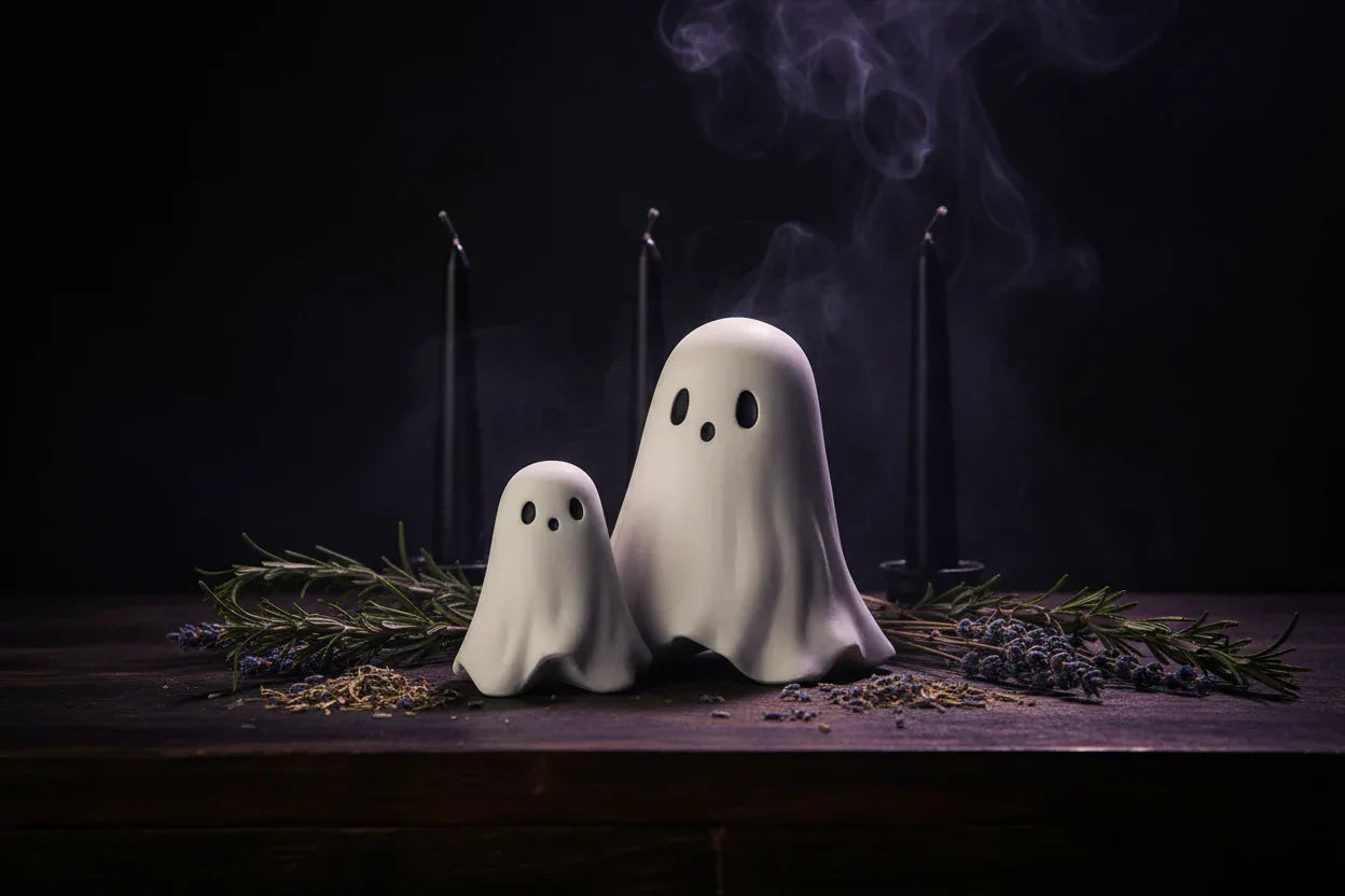 Ghost Statue - Sorceress Sanctuary A Pair of Ghost-Middle Finger Ghost-Red Love Ghost-White Love Ghost