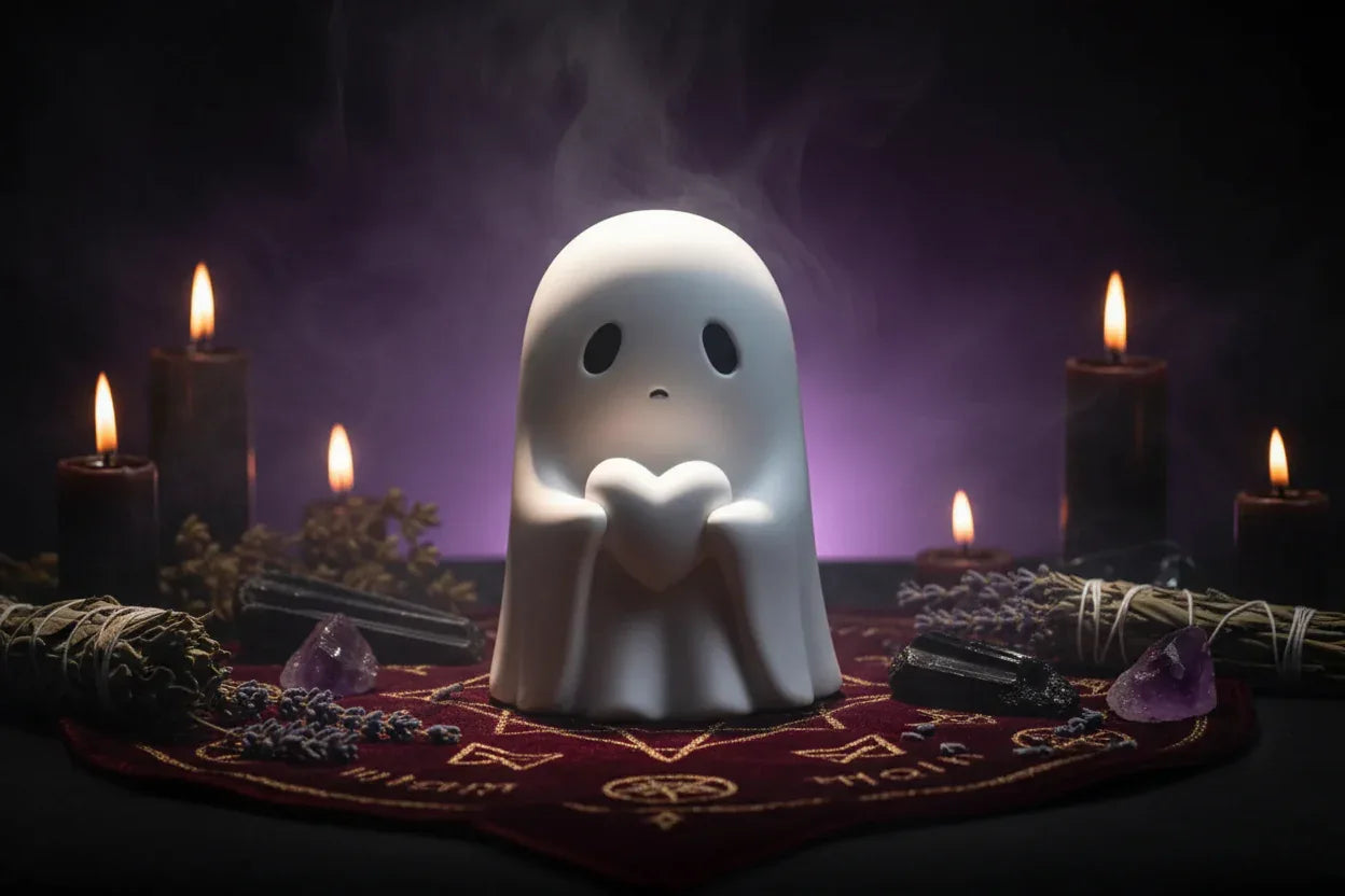 Ghost Statue - Sorceress Sanctuary A Pair of Ghost-Middle Finger Ghost-Red Love Ghost-White Love Ghost