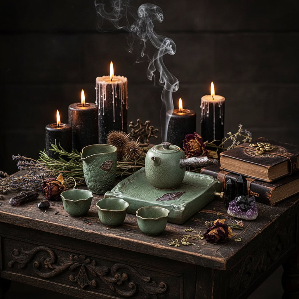 Ceramic Teacup and Teapot Set, Simple and Portable Sorceress Sanctuary