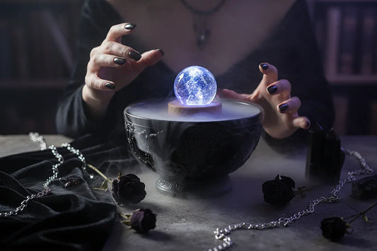 Glass Crystal Ball - Sorceress Sanctuary Pink / 1-Light Blue / 1-Purple / 1-Gilded / 1-Crimson / 1