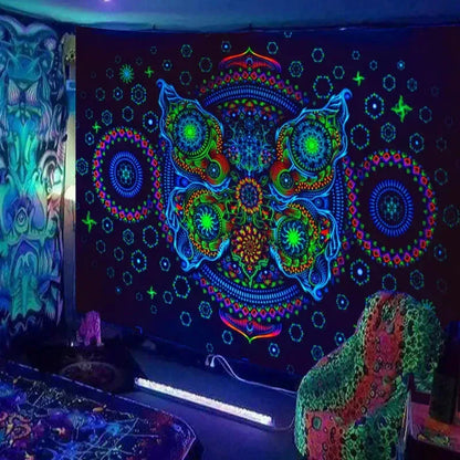 Glow Cosmic Tapestries - Sorceress Sanctuary 01 / 95 * 73cm Short Plush-01 / 150 * 150cm Short Plush-01 / 230*180cm Short Plush-01 / 95 * 73cm brushed cloth-01 / 150 * 100cm brushed cloth