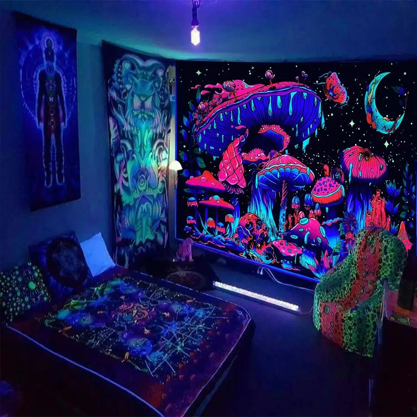 Glow Cosmic Tapestries - Sorceress Sanctuary 01 / 95 * 73cm Short Plush-01 / 150 * 150cm Short Plush-01 / 230*180cm Short Plush-01 / 95 * 73cm brushed cloth-01 / 150 * 100cm brushed cloth