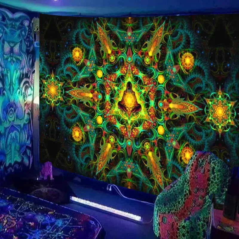 Glow Cosmic Tapestries - Sorceress Sanctuary 01 / 95 * 73cm Short Plush-01 / 150 * 150cm Short Plush-01 / 230*180cm Short Plush-01 / 95 * 73cm brushed cloth-01 / 150 * 100cm brushed cloth