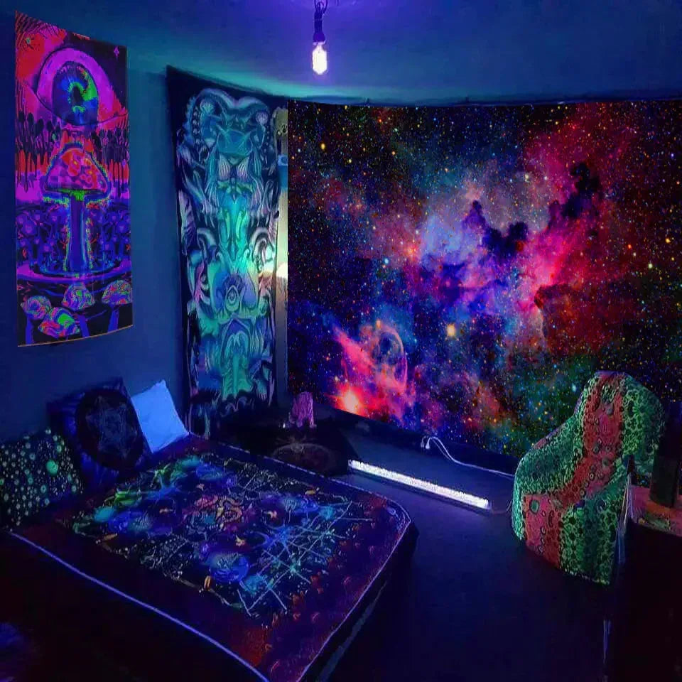 Glow Cosmic Tapestries - Sorceress Sanctuary 01 / 95 * 73cm Short Plush-01 / 150 * 150cm Short Plush-01 / 230*180cm Short Plush-01 / 95 * 73cm brushed cloth-01 / 150 * 100cm brushed cloth