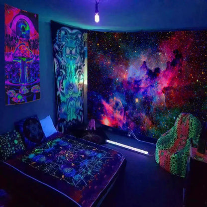 Glow Cosmic Tapestries - Sorceress Sanctuary 01 / 95 * 73cm Short Plush-01 / 150 * 150cm Short Plush-01 / 230*180cm Short Plush-01 / 95 * 73cm brushed cloth-01 / 150 * 100cm brushed cloth