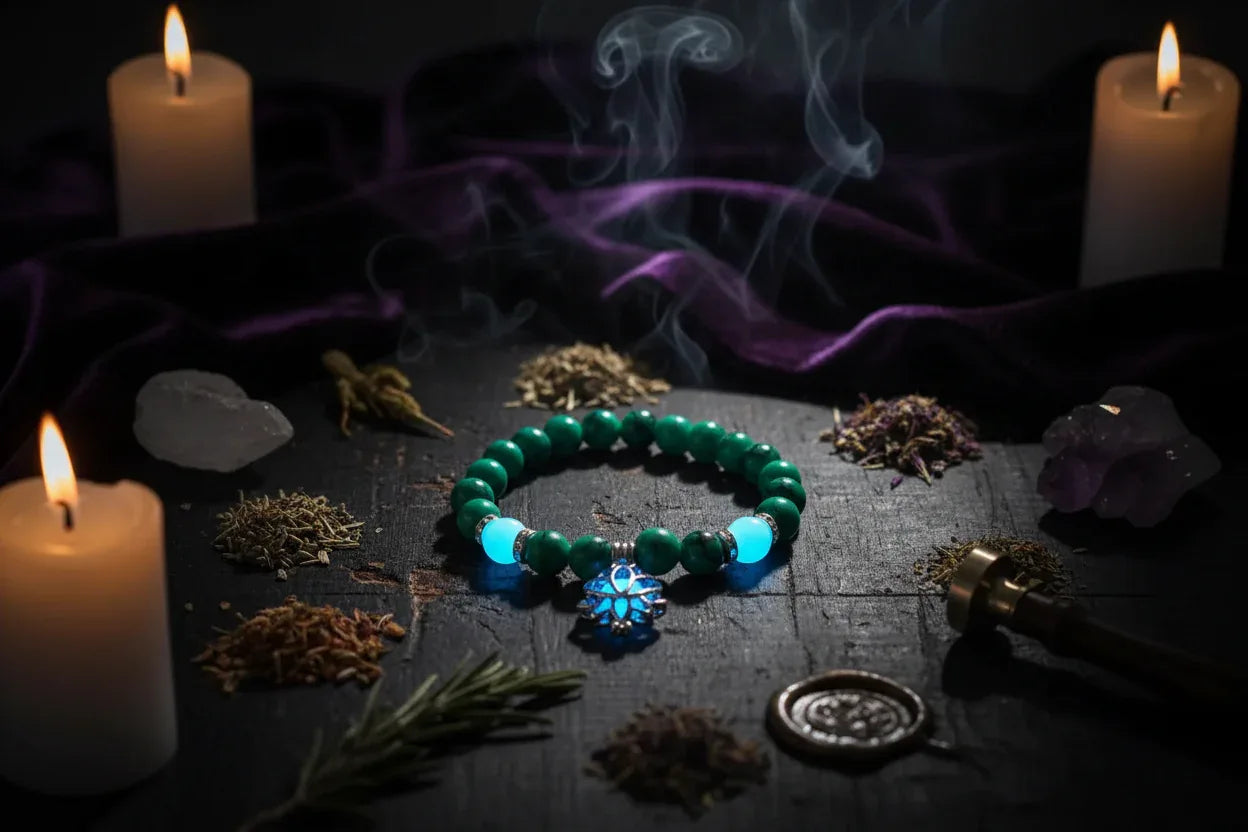 Glowing Lotus Bracelet - Sorceress Sanctuary A-B-F-E-C