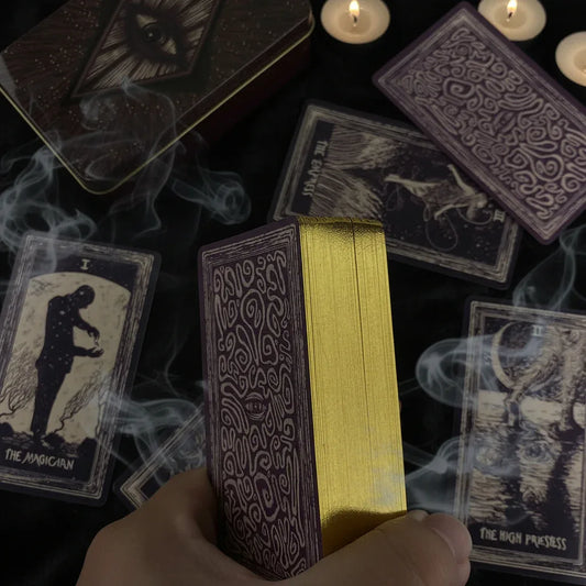 Gold Tarot Cards - Sorceress Sanctuary 1-2-3 bronzing process upgrade-4 Bronzing process upgrade